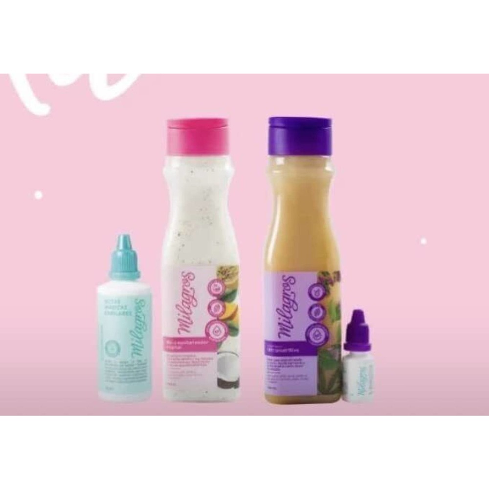 Milagros Biorepolarizador, Shampoo Ultranutritivo y Gotas Milagrosas